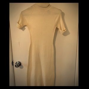 Cream sweater dress